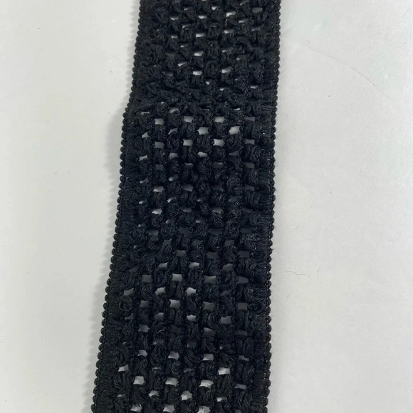 Black Stretch Belt with Faux Leather Front Buckle - Picture 5 of 5